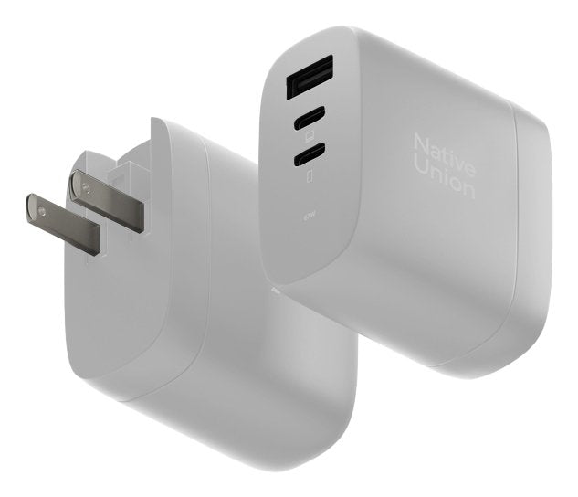 Native Union Fast GaN Charger Pd 67W Laptop Smartphone, Tableta White Power Alterna Charging Fast Indoor