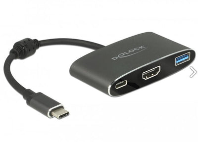 Delock Adapter USB Type-c Machohdmi Female 4K 30 HZ + USB Typ-a + USB Type-c Pd — image 1