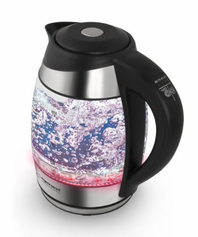 Esperanza Kettle Water EKK026 1.7 L Black Transparent 2200W