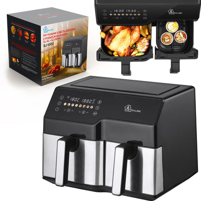 Extralink Home Air Fryer SJ-1000 10L Eu, Fryer Air (6L + 4L) 2500W — image 1