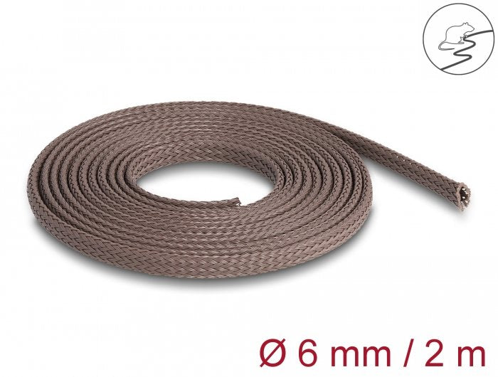 Delock Hose Trenzada Extendable a Prueba Roedores 2M X 6MM Brown