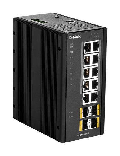 D-link Switch Gigabit Ethernet Industrial Gestionable, 14 Ports L2, 10 X 10/100/1000BASET(X) Ports (8 PoE) + 4 — image 1