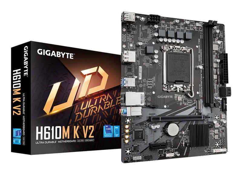 Gigabyte Motherboard H610M K V2 LGA1700 1x HDMI 1XDP