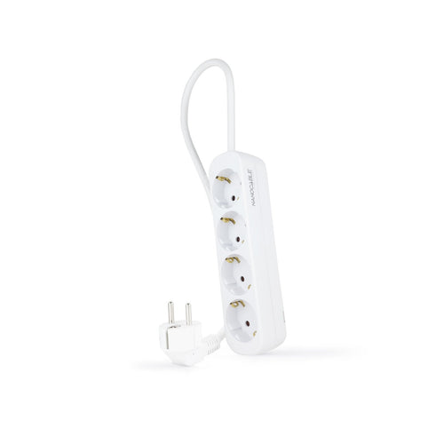 Nanocable Power Strip 4 Sockets - 1.4M - White — image 1
