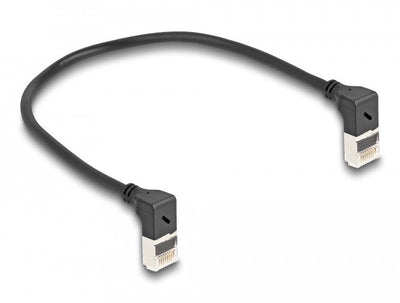 Delock Network Cable RJ45 CAT.6A S/FTP Slim 90° Oben / Oben Angular 0,25M — image 1
