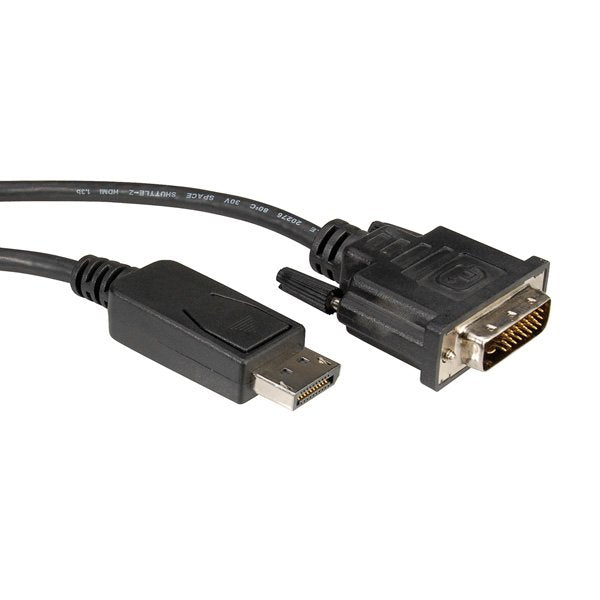 Roline DisplayPort Cable DP St - DVI St Black 1M