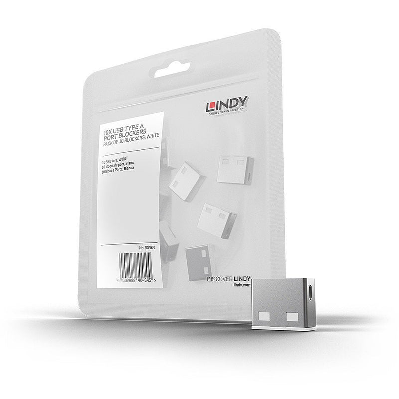 Lindy 40464 Bloqueador Port USB Type a White Acrilonitrilo Butadieno Estireno (abs) 10 Pieces