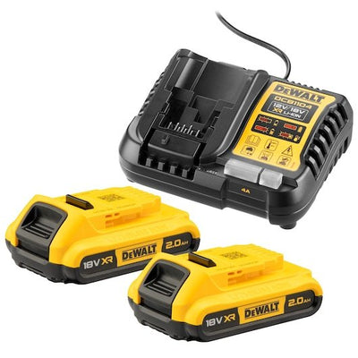 Dewalt Kit Battery DCB1104D2, 18 Voltios, Charger Yellow/Black 2 Batteries Iones Litio 9,0AH DCB1104D2-QW — image 1