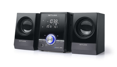 Muse Microcadena Cd MP3 Bluetooth USB Aux (M-38 Bt) Muse M-38 Bt, Home Audio Micro System, Black 1 Drives 10W, — image 1