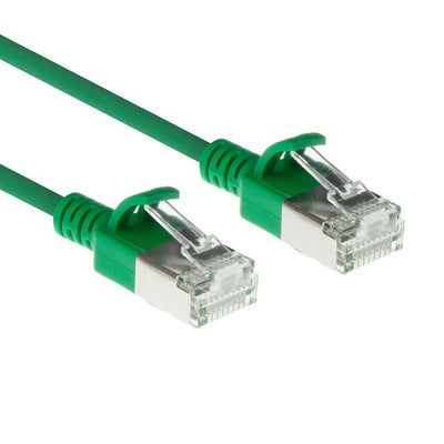 Green 10 Meters Lszh S FTP CAT.6A Slimline Patch Cable Snagless With RJ45 Connectors — image 1