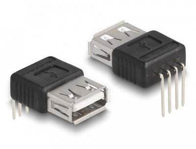 Delock Adapter USB 2.0 Tipo-a Female a Connection 4 Pines Ángulo 90° — image 1