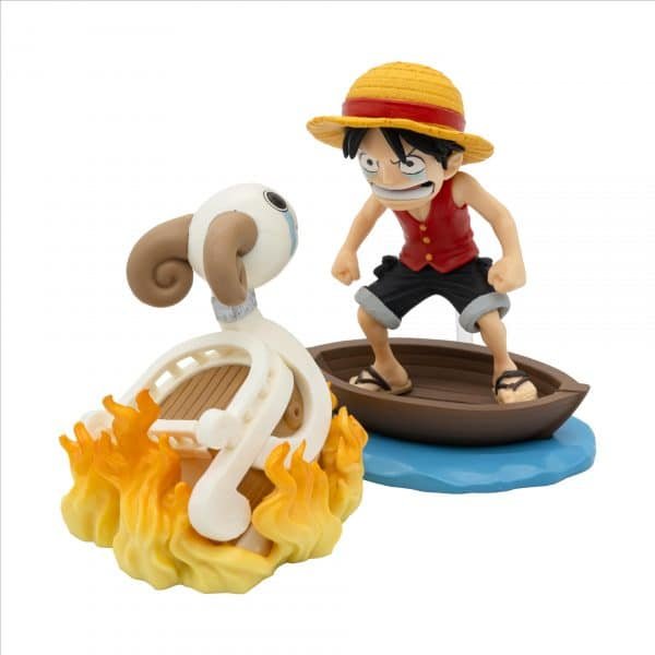 Figure Luffy & Going Merry Log Stories One Piece 8CM