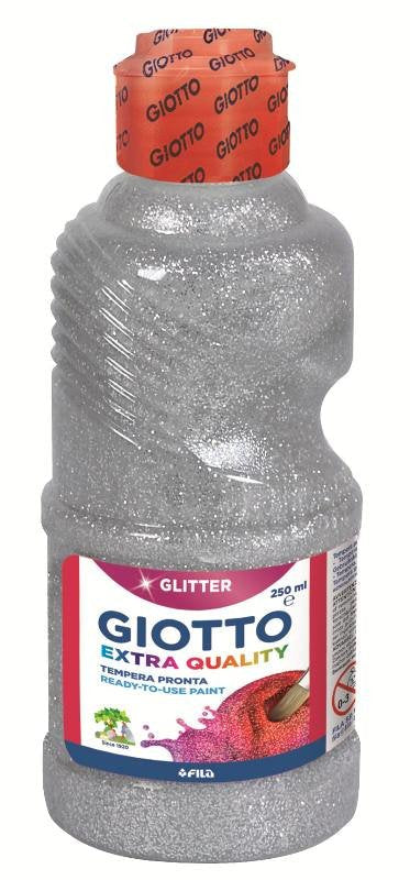 Giotto Témpera Glitter Silver Bottle 250ML