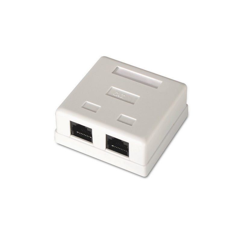 Aisens Roseta Surface RJ45 CAT.6 UTP 2 Sockets - White