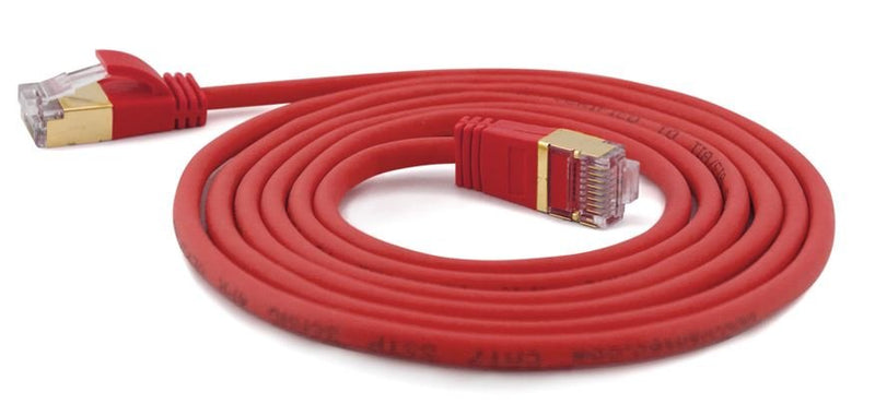 Wantecwire Sstp, Cable Connection CAT.7 Slim And Round Connector CAT.6A, D 4MM, Red Length 2,00M