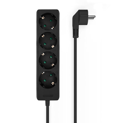 Aisens Power Strip Multiple 4 Sockets With Cable 3×1.5MM2 - 1.40M - Black — image 1
