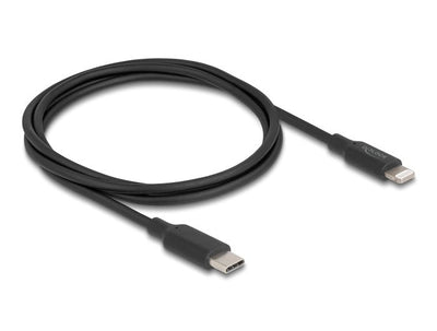 Delock 85410 Cable Charging And Datos Slim USB Type-c™ a Lightning™ Iphone™, Ipad™, Ipod™ Black 1M Mfi — image 1