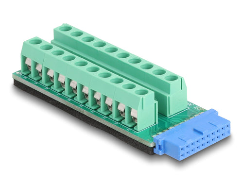 Delock USB Connector Female Poste a Terminalblock Adapter 20 Pin — image 1