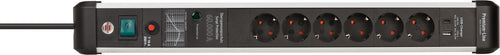 Brennenstuhl 1391010620 Base Múltiple 3M 6 Salidas AC Indoor Black Silver — image 1