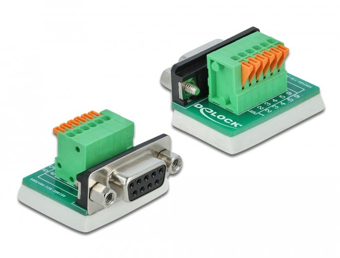 Delock Adapter D-SUB9 Female a Terminalblock Vertical