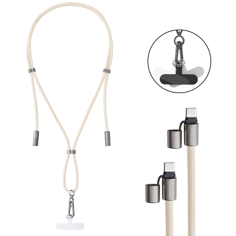 Intenso USB Cable -c To USB-C 1.65M/Lanyard Beige 7991001