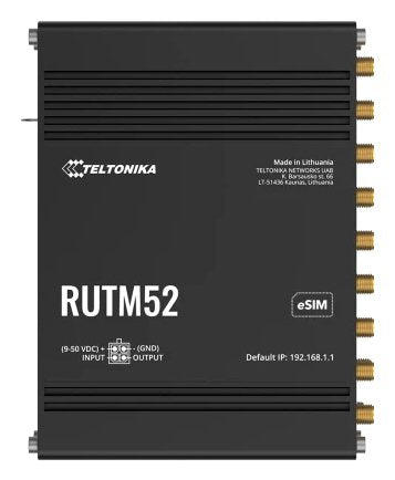 Teltonika RUTM52 Router Wireless Gigabit Ethernet Double Band (2,4GHZ 5GHZ) 5G Black