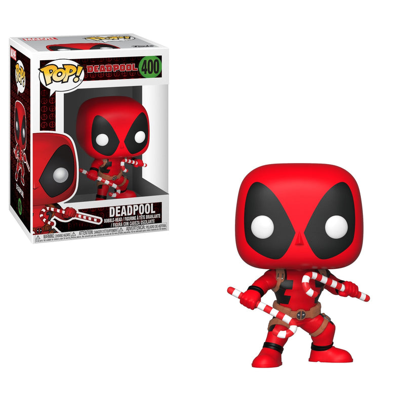 Figura Pop Marvel Holiday Deadpool Con Candy Canes