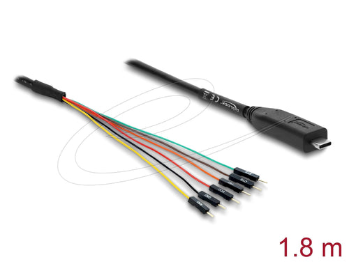 Convertidor USB 2.0 Type-c™ a Uart Ttl (5V) Schnittstelle With 6 X Connector Male Poste Tx Rx Cts Rts And 5V V — image 1