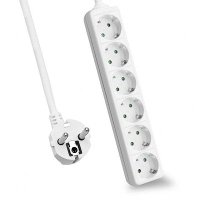 Helos Power Strip Classic, 6 Sockets White 5,0M, Without Switch — image 1