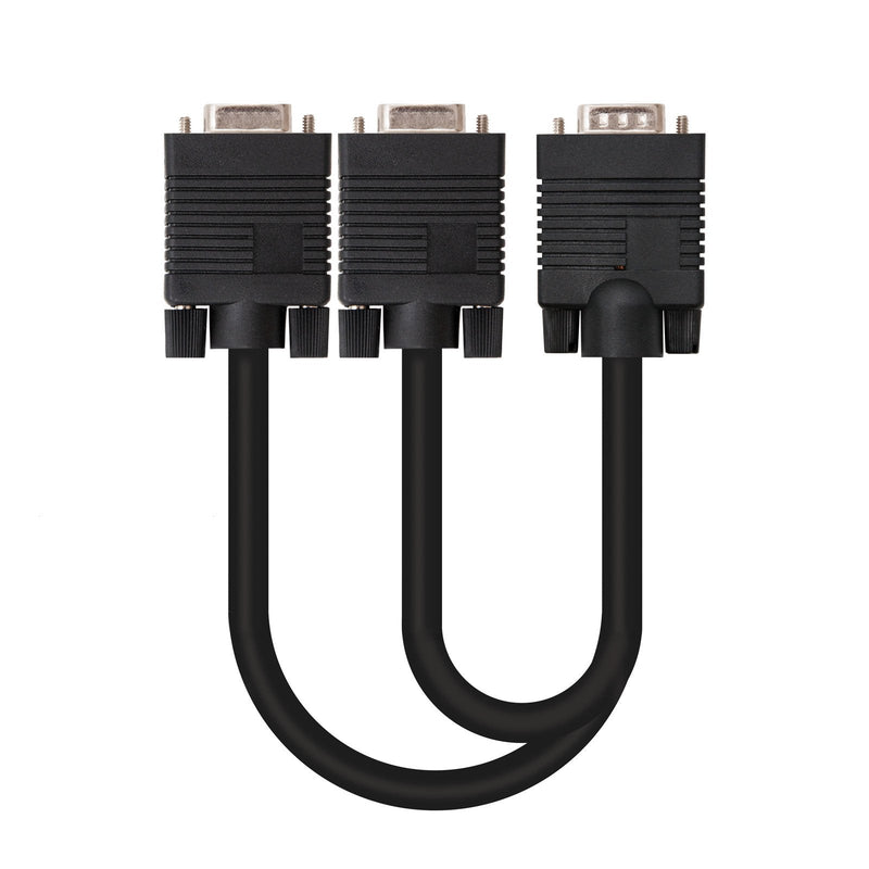 Nanocable Cable Bifurcador Svga - HDB15/M-2XHDB15/H - 45CM - Black