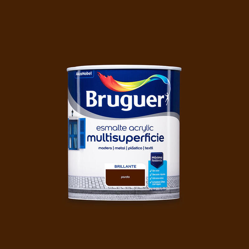 Bruguer Esmalte Acrylico Multisuperficie Glossy Pardo 0,750L 5057538