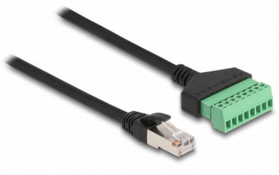 Delock RJ45 Cable CAT.6M Terminalblock Adapter 30CM 2TLG — image 1