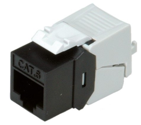 Roline KAT.6 Class And Keystone Ungeschirmt Werkzeuglos Slim Black