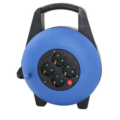 Power Strip Alargadera Enrollacables 4 Sockets - 10M - 16A - 250V - 3X1.5MM - Colour Blue — image 1