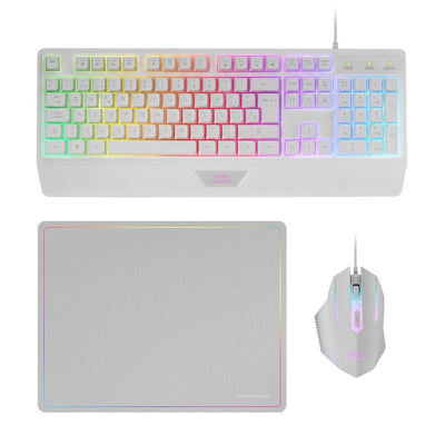 Mars Gaming MCP124 Combo Gaming 3EN1 - Keyboard H-mech RGB - Mouse RGB Switches Huano - Mouse Pad Nanotextil R — image 1