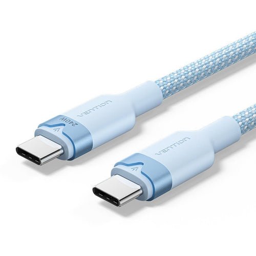 Vention USB Cable 2.0 Type-c 5A Trisf USB Type-c Male USB Type-c Male Up To 240W 480Mbps 1M Blue