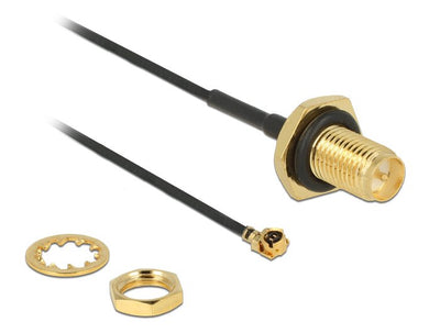 Delock 89584 Antenna Cable Rp-sma Mampara Female a I-pex Inc., Mhf® I Male 1.13 10CM Length Hilo 9MM a Prueba  — image 1
