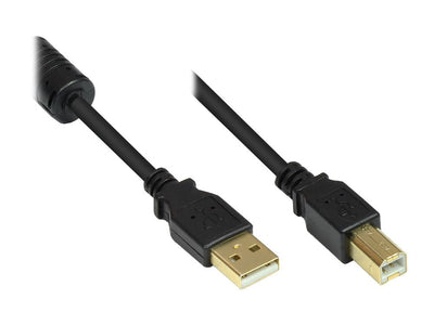 Cable Alcasa GC-M0082 USB 2.0 3M USB a USB B Black — image 1