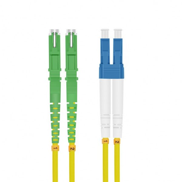 Helos Lwl Network Cable E2000® Apc (lsh)/Lc Duplex 9/125?M OS2 Yellow 0,5M