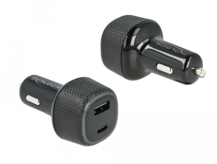 Delock Charger Car USB Type-c PD 3.0 + USB Typ-a With 63W
