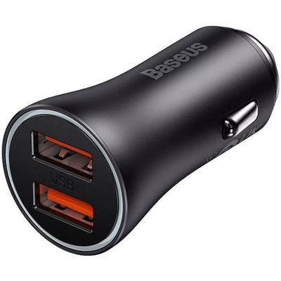 Baseus Car Charger 60W 2 Ports (usb) Golden Contactor Pro Auto Grey Oscuro CGJM000013 — image 1
