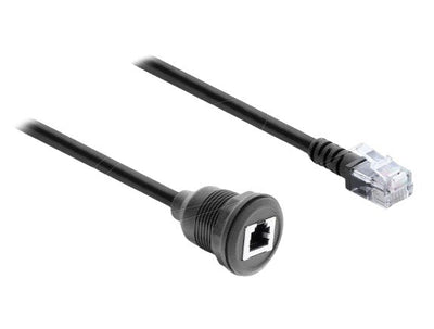 Delock Cable RJ12 Connector Male a RJ12 Connector Female Assembly 50CM Black — image 1