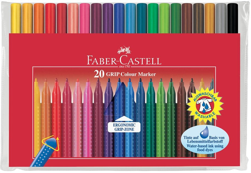 Faber-castell Filzstift Grip Colour Marker 20X Case