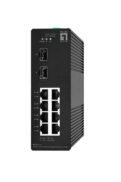Levelone Switch 10X Ge IGS-2110 2XSFP, 8x RJ45 Ports Sw — image 1