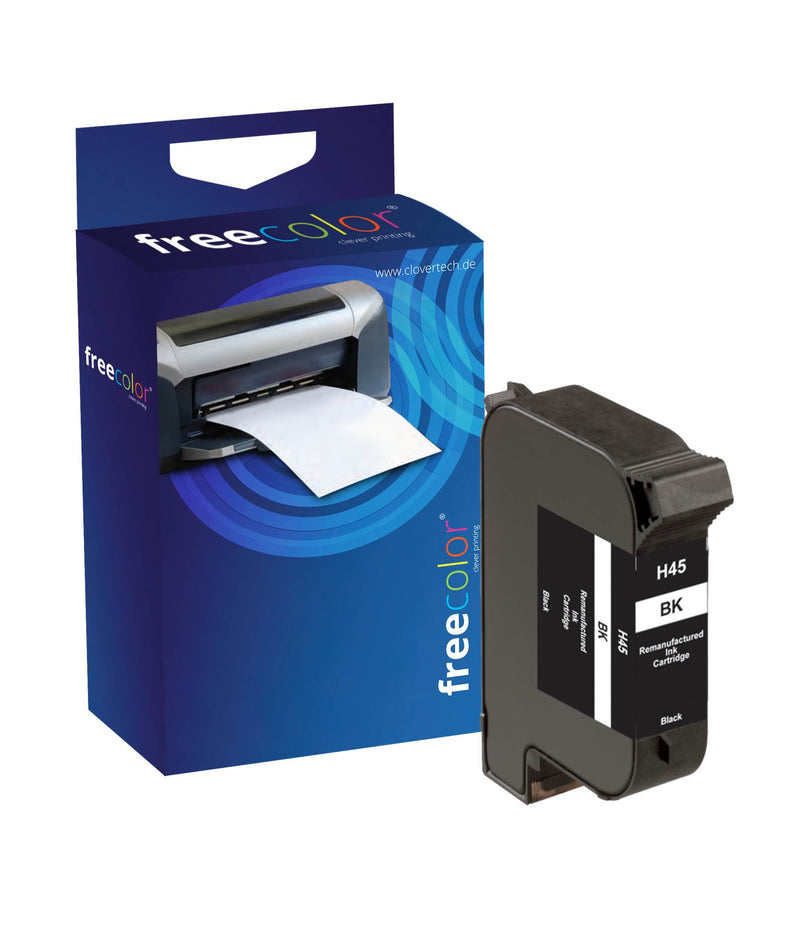 Freecolor Ink Compatible HP 45 Black Remanufactured