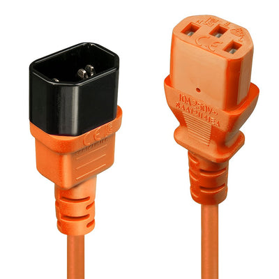 Lindy Alargador Cable Power IEC C14 - C13 Orange 1M — image 1