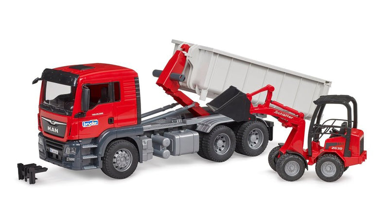 Bruder Camión Man Tgs Con Container Rodante Y Wheelbarrow Jardín Schäffer 03767