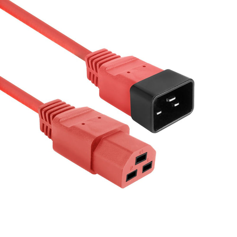 Powercord C20 - C21 IEC60320 Red 2M