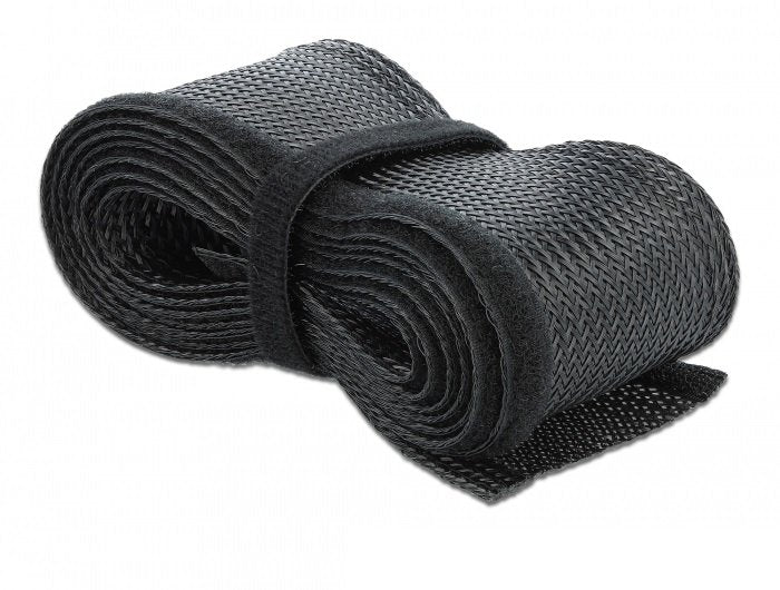 Delock Case Trenzada With Closure Velcro 5M X 19MM Black