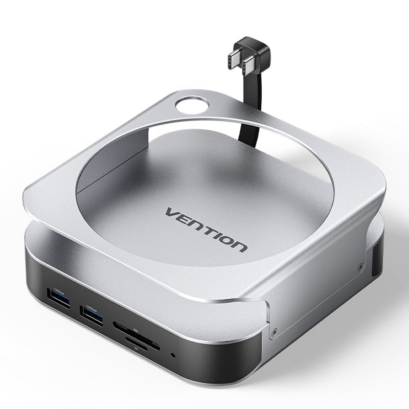 Vention Docking Mac Mini USB Type-c Thihag Slot SSD M.2 4x USB 1x USB Type-c 1x DISPLAYPORT 4K 1XLECTOR Cards